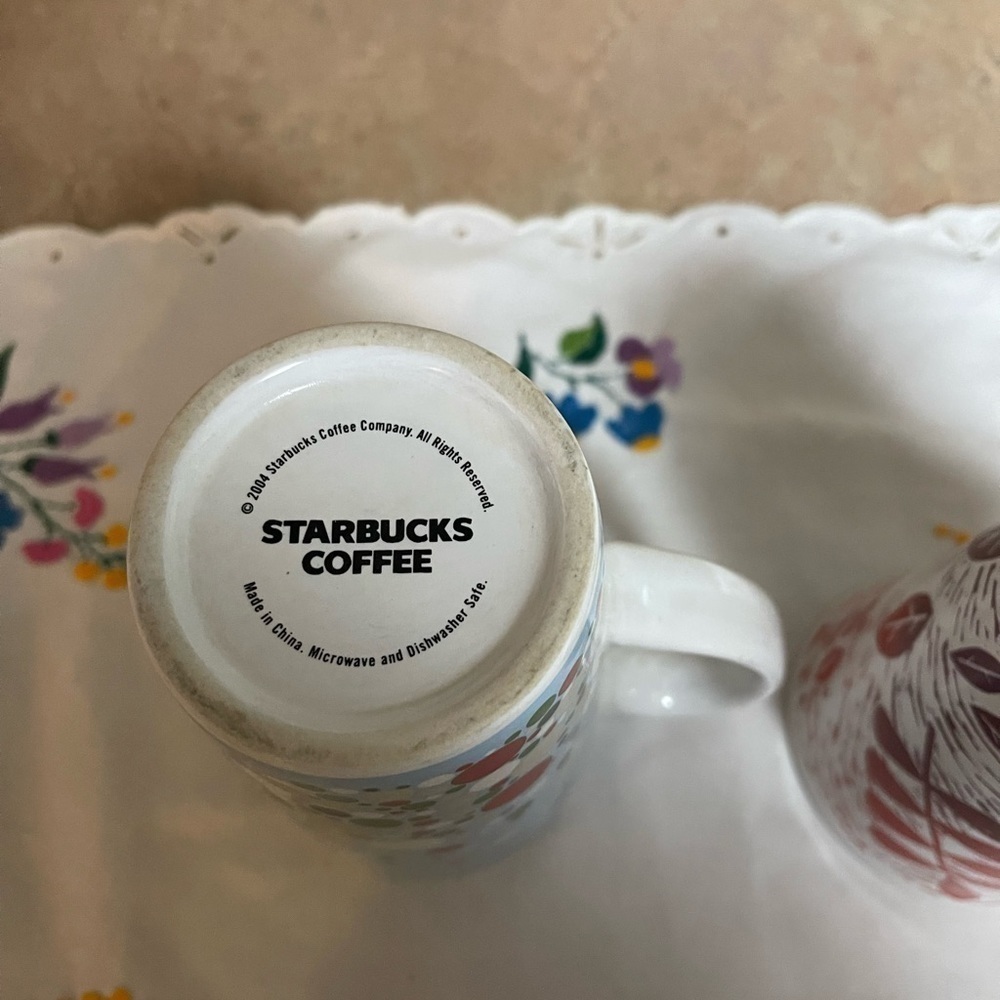 Lot of 2 STARBUCKS Holiday Coffee Mugs Thanksgiving Christmas. - Picture 5 of 9